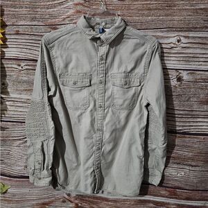 Divided Mens Long Sleeve Shirt small taupe Pre-owned
